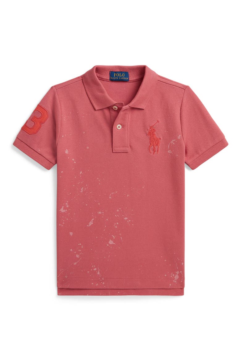 Kids' Cotton Mesh Polo, Main, color, ADIRONDACK BERRY
