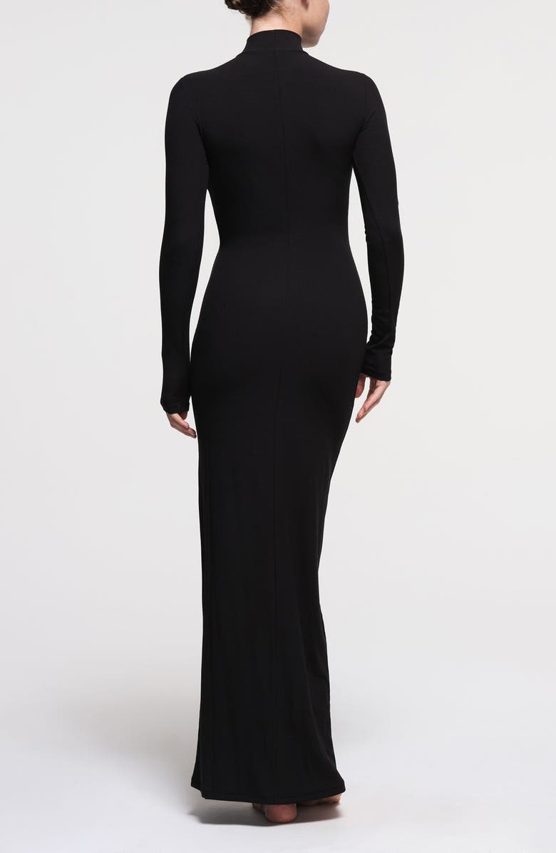 SKIMS Soft Lounge Mock Neck Long Sleeve Maxi Dress, Alternate, color, 