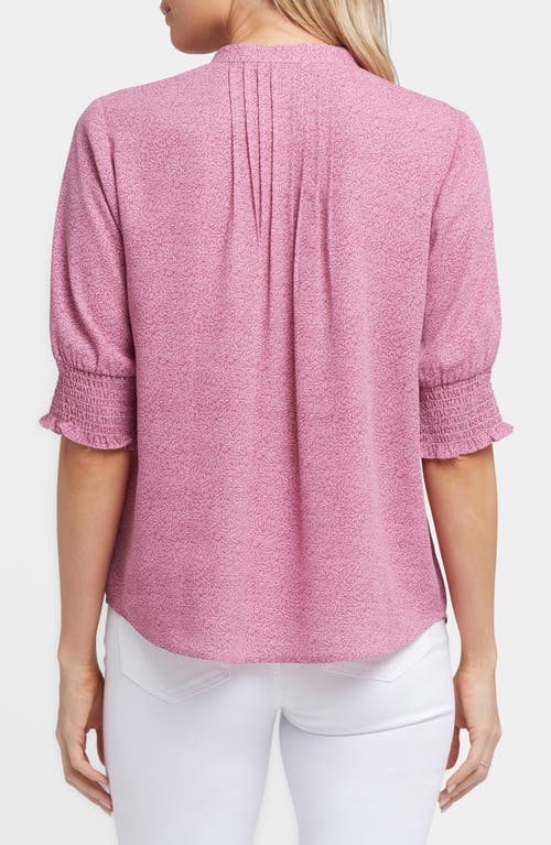 Nydj Pleated Peasant Blouse In Bonavista