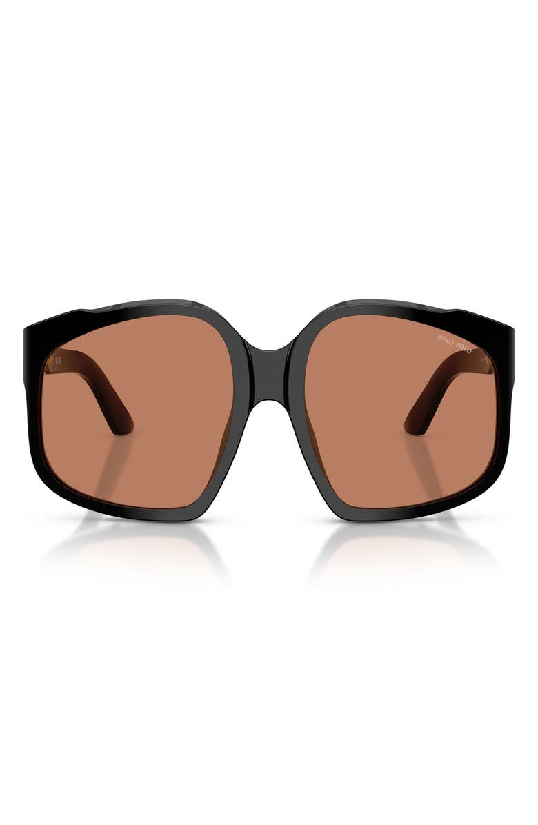 Miu Miu 59mm Polarized Irregular Sunglasses, Main, color, 