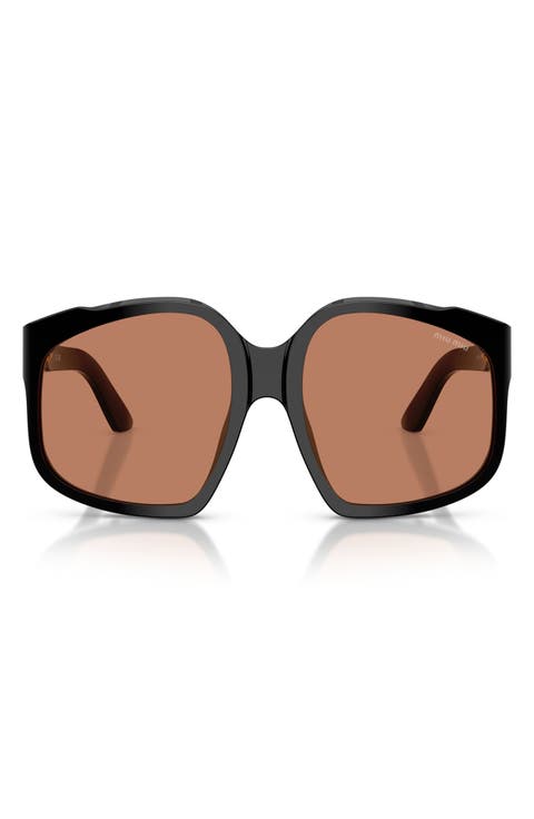 59mm Polarized Irregular Sunglasses
