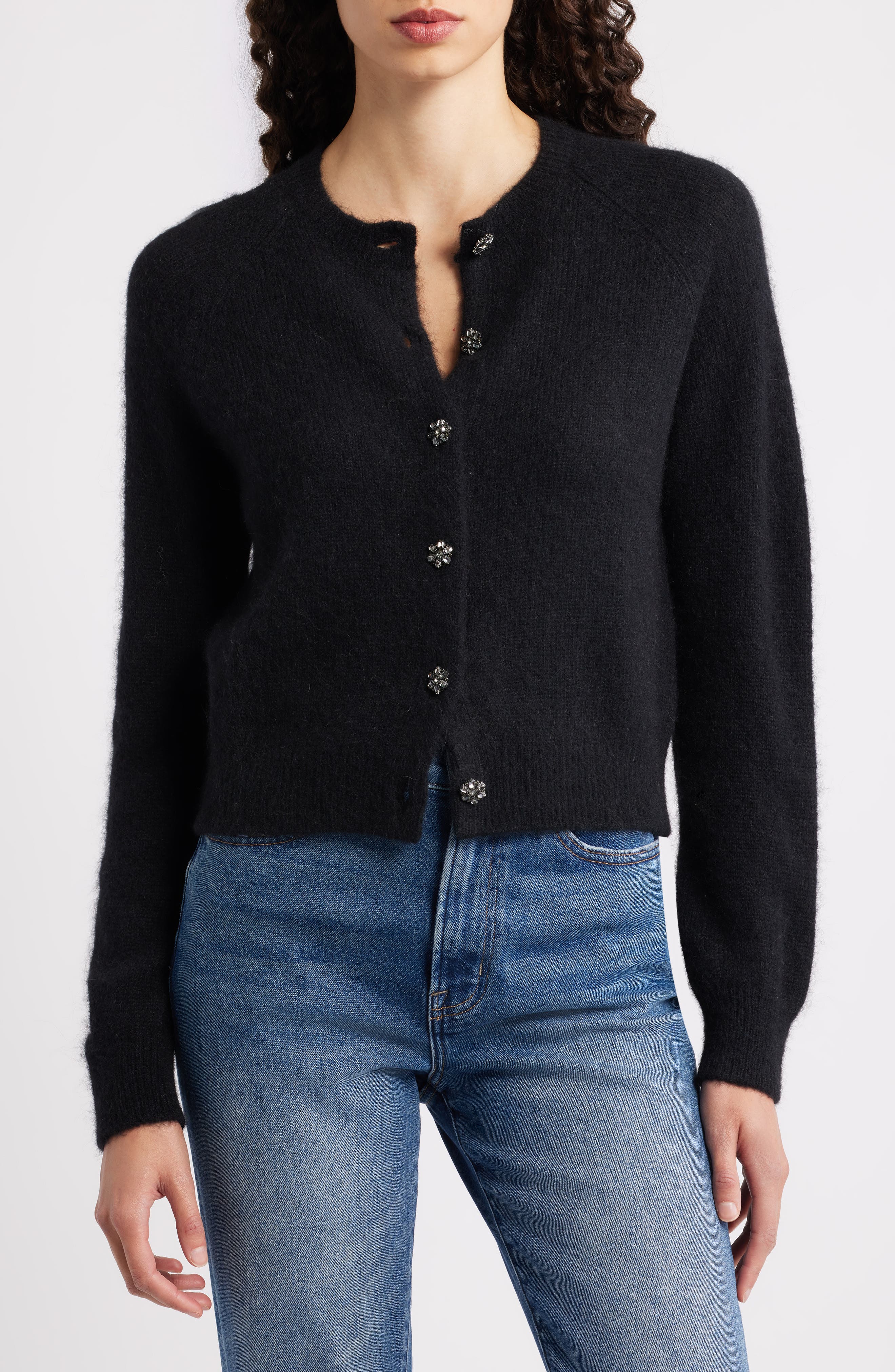 Petra Crystal Button Cardigan