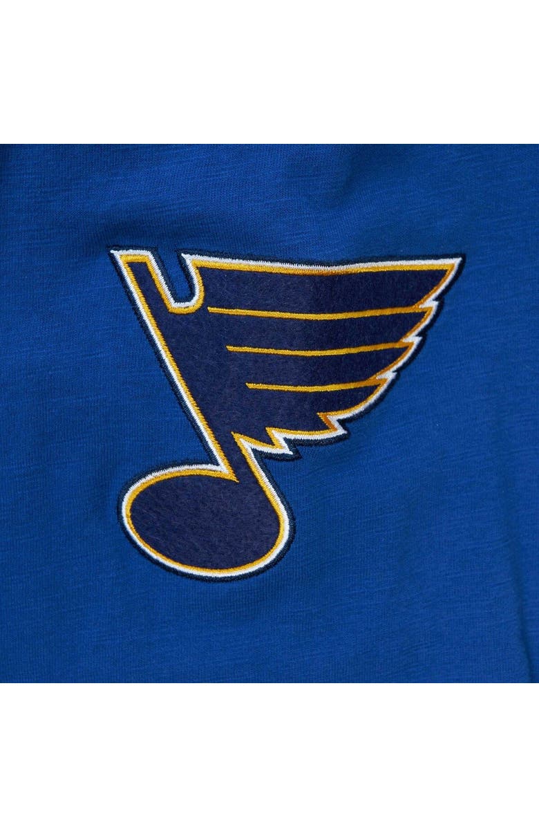 Mitchell & Ness Men's Mitchell & Ness Blue St. Louis Blues Legendary Slub Hoodie Long Sleeve T-Shirt, Alternate, color, Blue