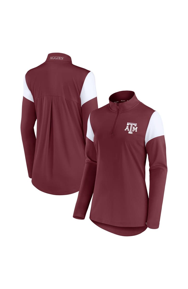 FANATICS Women
s Fanatics Maroon Texas A&M Aggies Block Party Quarter-Zip Top, Alternate, color, 