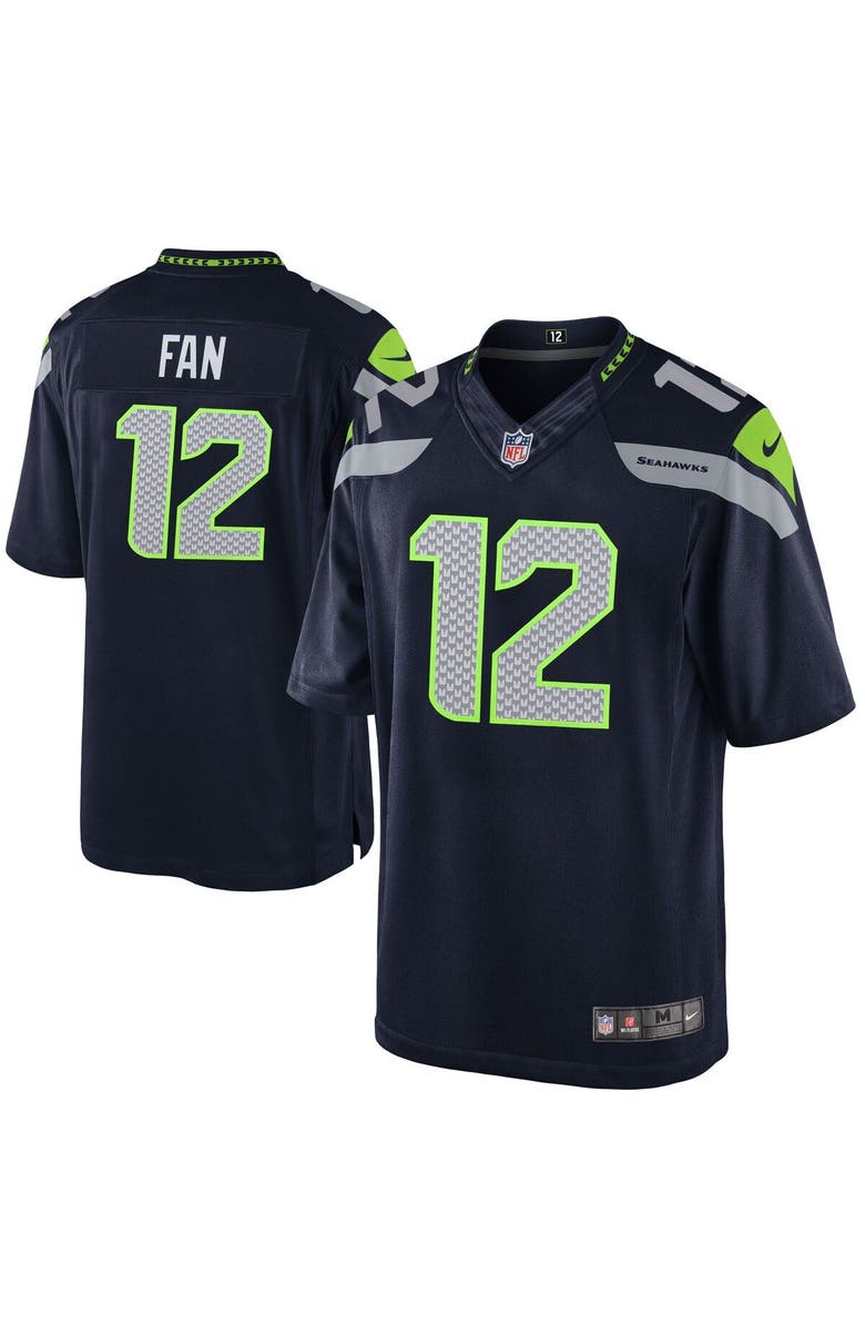 Nike Youth Nike 12s Navy Seattle Seahawks Game Jersey, Main, color, 