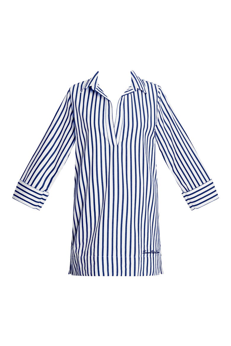 Stripe Wide Cuff Cover-Up Shift, Alternate, color, SEASIDE STRIPE