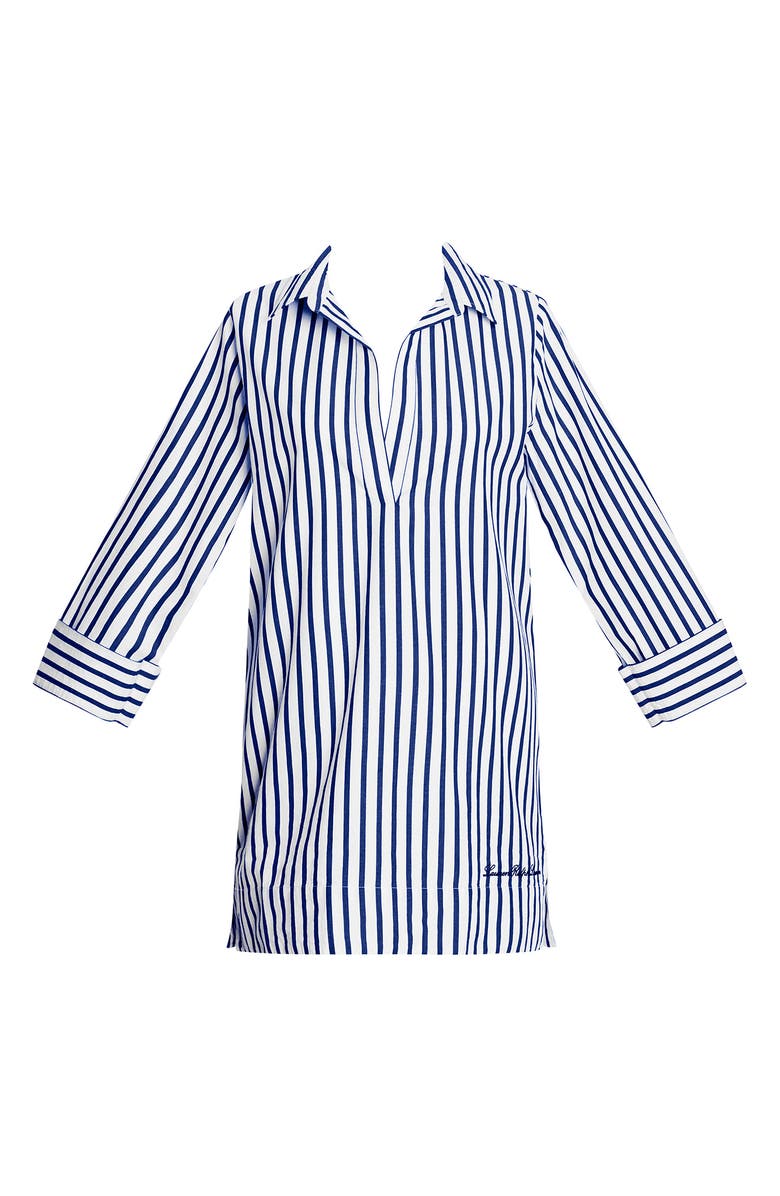 Lauren Ralph Lauren Stripe Wide Cuff Cover-Up Shift, Alternate, color, 