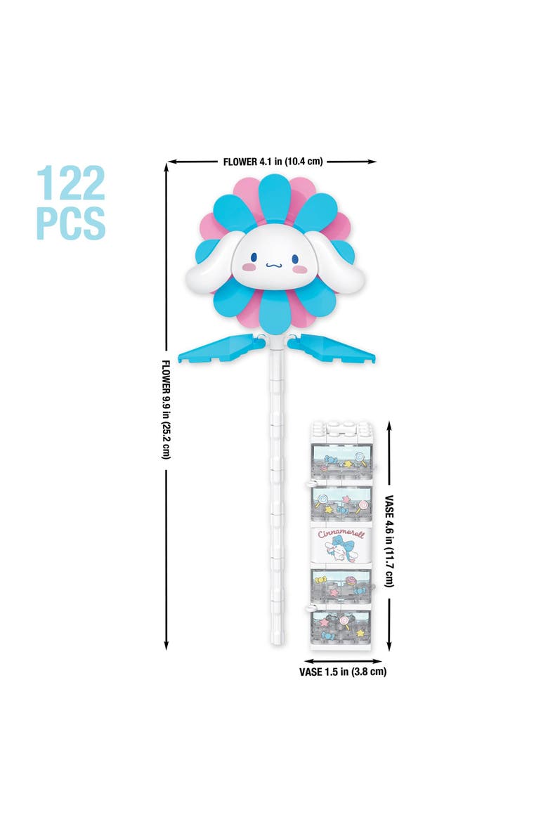 Hello Kitty Cinnamoroll Flower & Vase Building Set, Alternate, color, Blue