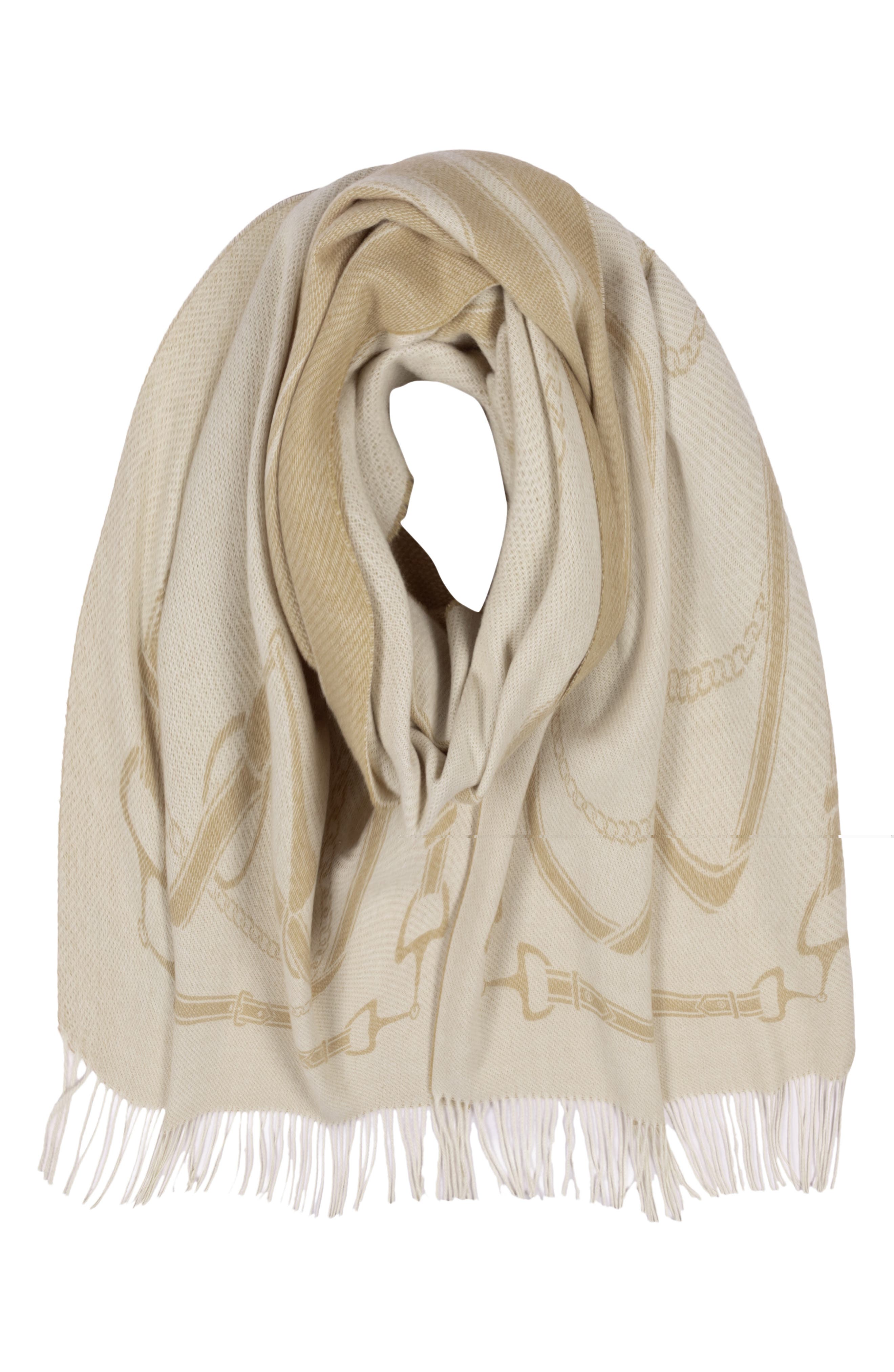 Lauren Ralph Lauren Belting Wool Blend Blanket Wrap (Women