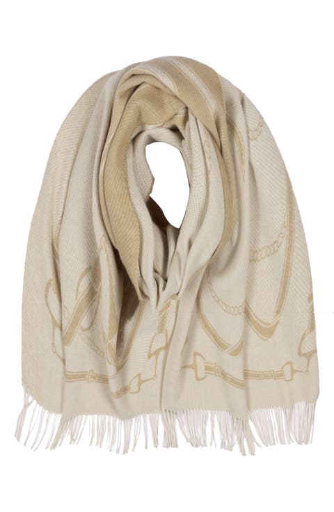 Belting Wool Blend Blanket Wrap
