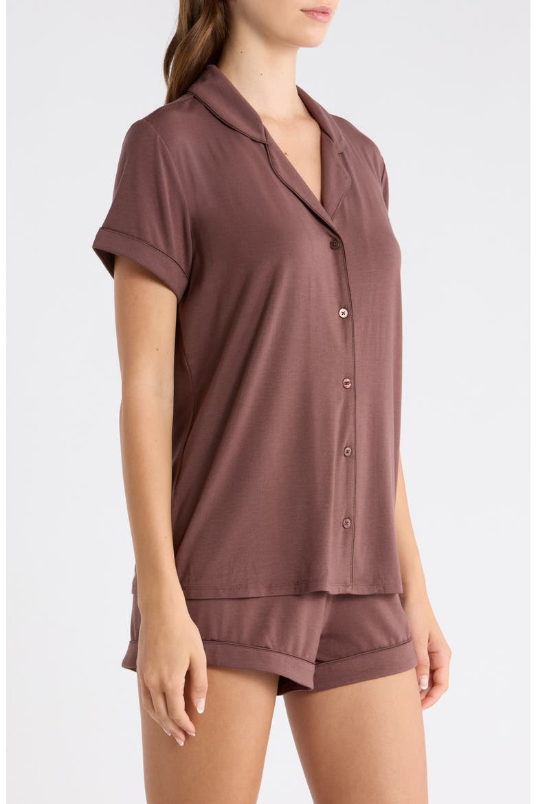 Moonlight Eco Short Pajamas, Alternate, color, BROWN ROAST