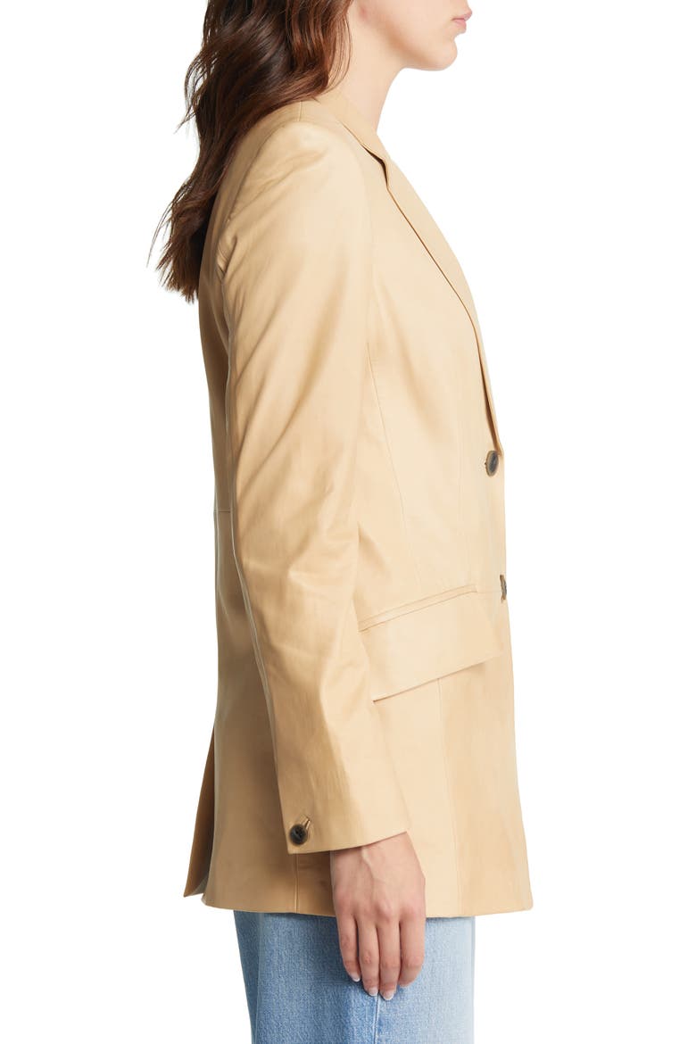 ICONS Charles Leather Blazer, Alternate, color, BEIGE