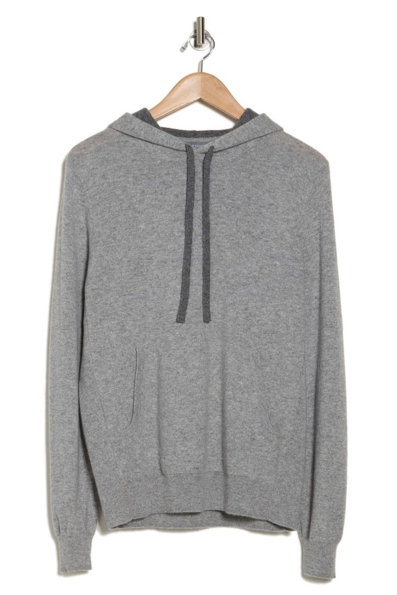 Relaxed Cashmere Hooded Sweater, Alternate, color, GRY