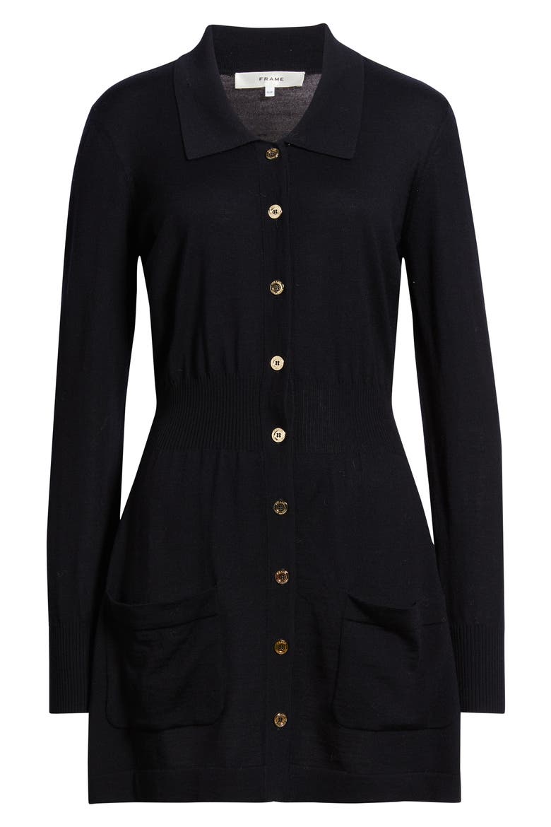 The Knit Long Sleeve Dress, Alternate, color, NAVY