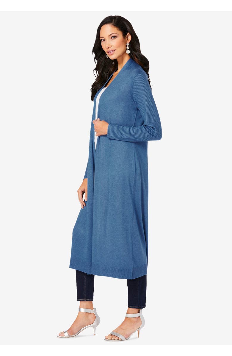 Roaman's Fine Gauge Duster Cardigan, Alternate, color, 