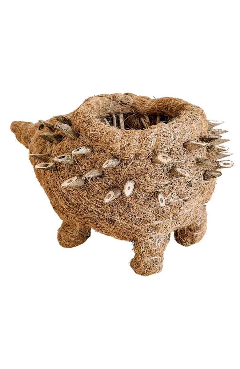 LIKHA Hedgehog Handwoven Planter, Alternate, color, Brown
