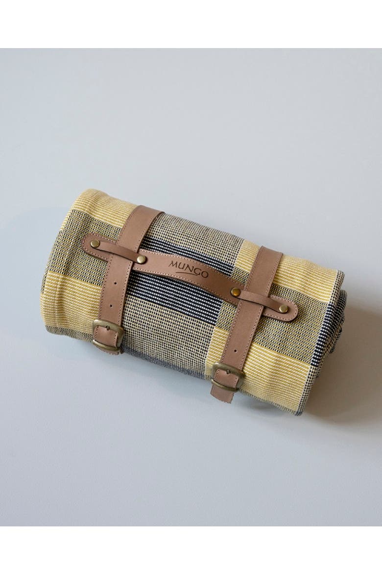 Picnic Blanket Cotton Rib Weave, Main, color, Yellow Fig