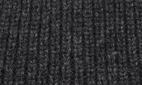 Mango Rib Beanie In Dark Heather Grey