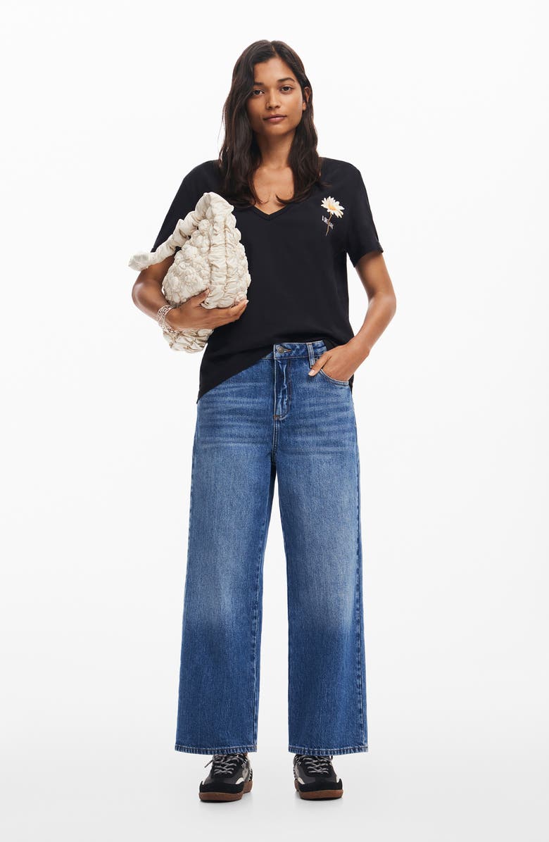 Desigual Vini Floral Cotton Graphic T-Shirt, Alternate, color,