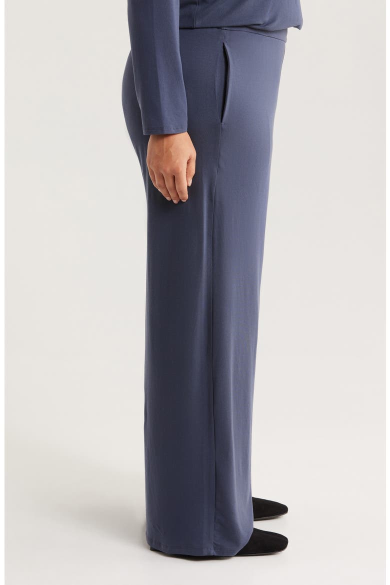 High Waist Wide Leg Pants, Alternate, color, OCEAN