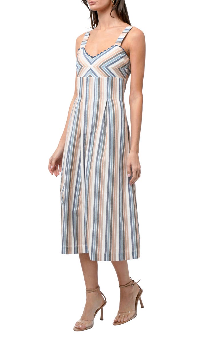 Adelyn Rae Inez Stripe Sleeveless Dress, Alternate, color, Multi