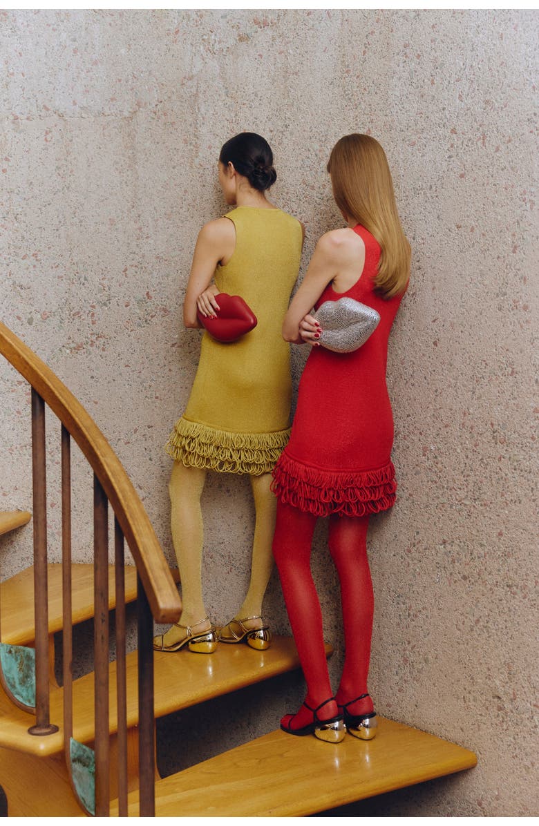 SIMONMILLER Lip Clutch Lucky Red, Alternate, color, Lucky Red