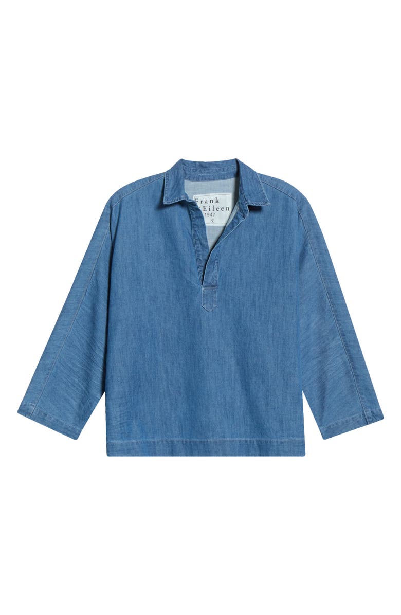 Frank & Eileen Gabi Denim Popover Shirt, Main, color, Vintage Distressed Wash
