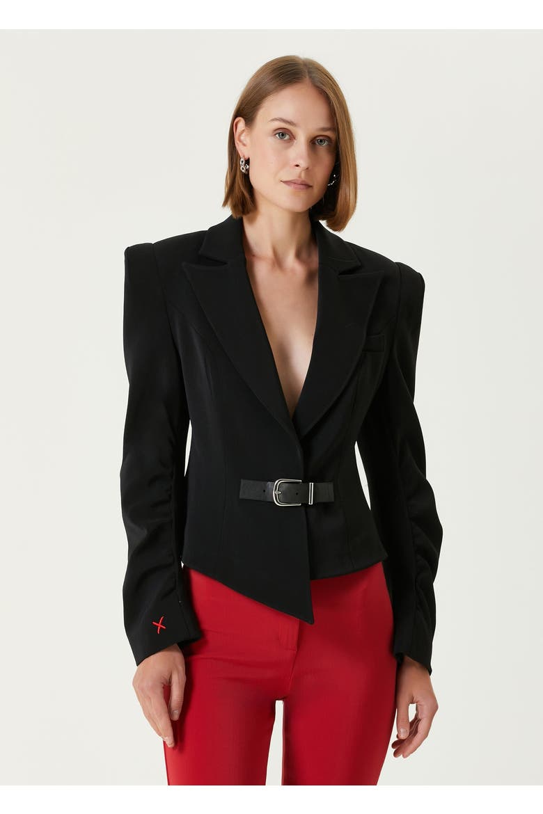 Wool Blend Your *Itch Fitted Blazer Jacket, Alternate, color, BLACK
