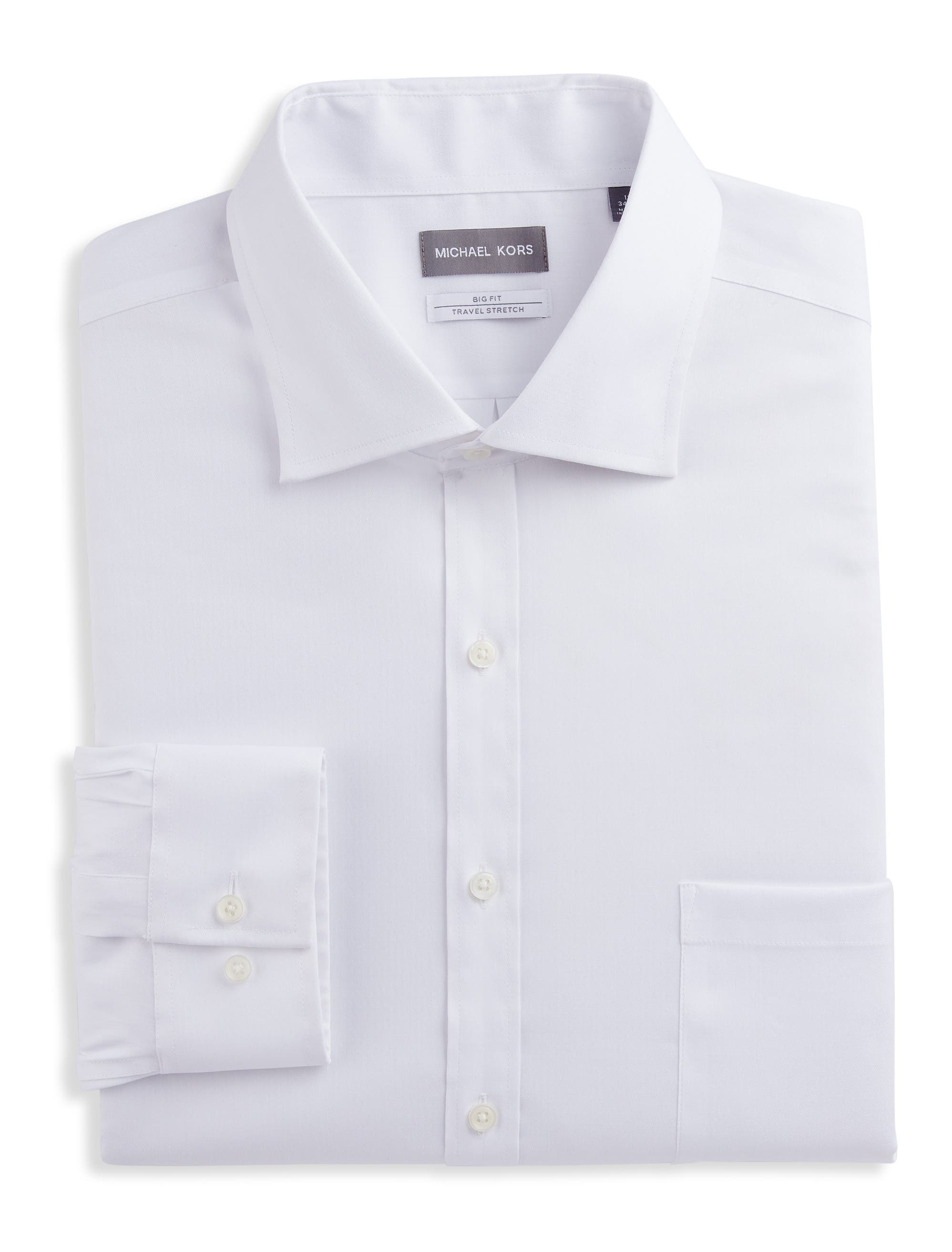 Solid Non-Iron Stretch Dress Shirt - image 3
