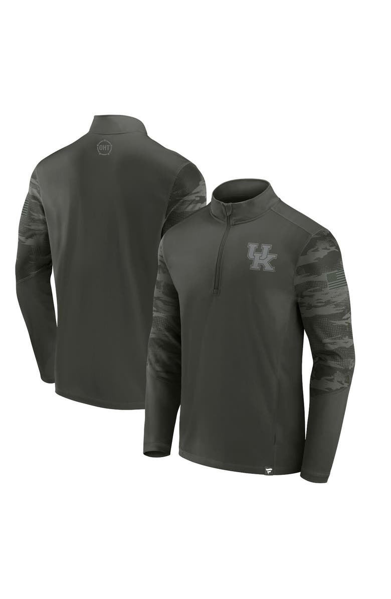 FANATICS Men's Fanatics Branded Olive Kentucky Wildcats OHT Military Appreciation Guardian Quarter-Zip Top, Main, color, 