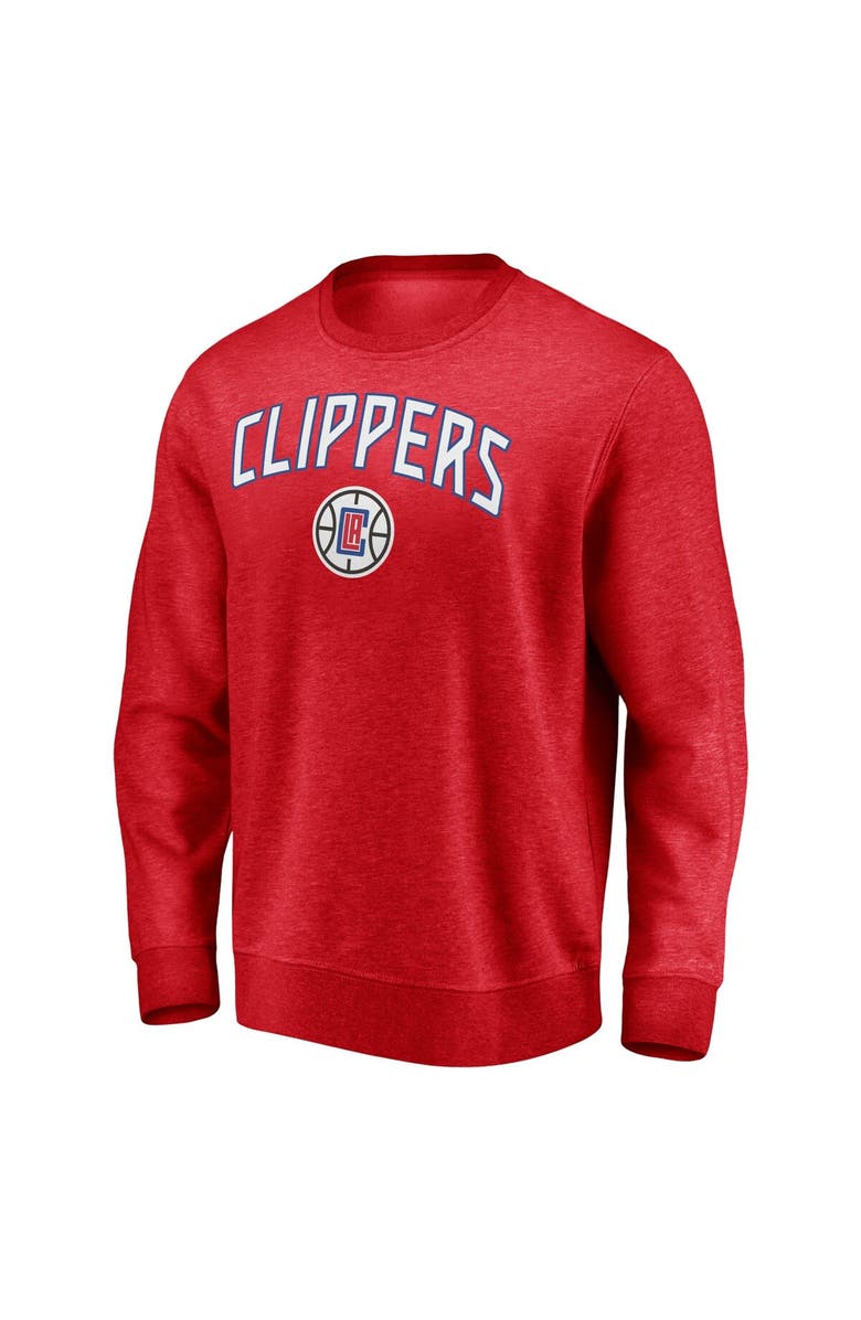 FANATICS Men's Fanatics Branded Red LA Clippers Game Time Arch Pullover Sweatshirt, Alternate, color, 