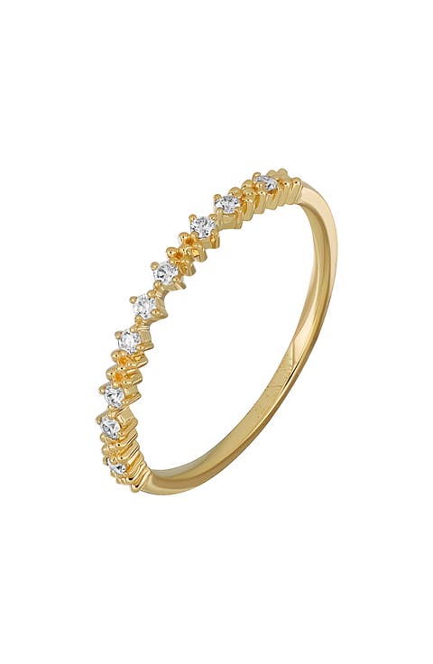 Mykonos 18K Yellow Gold Diamond Stackable Ring