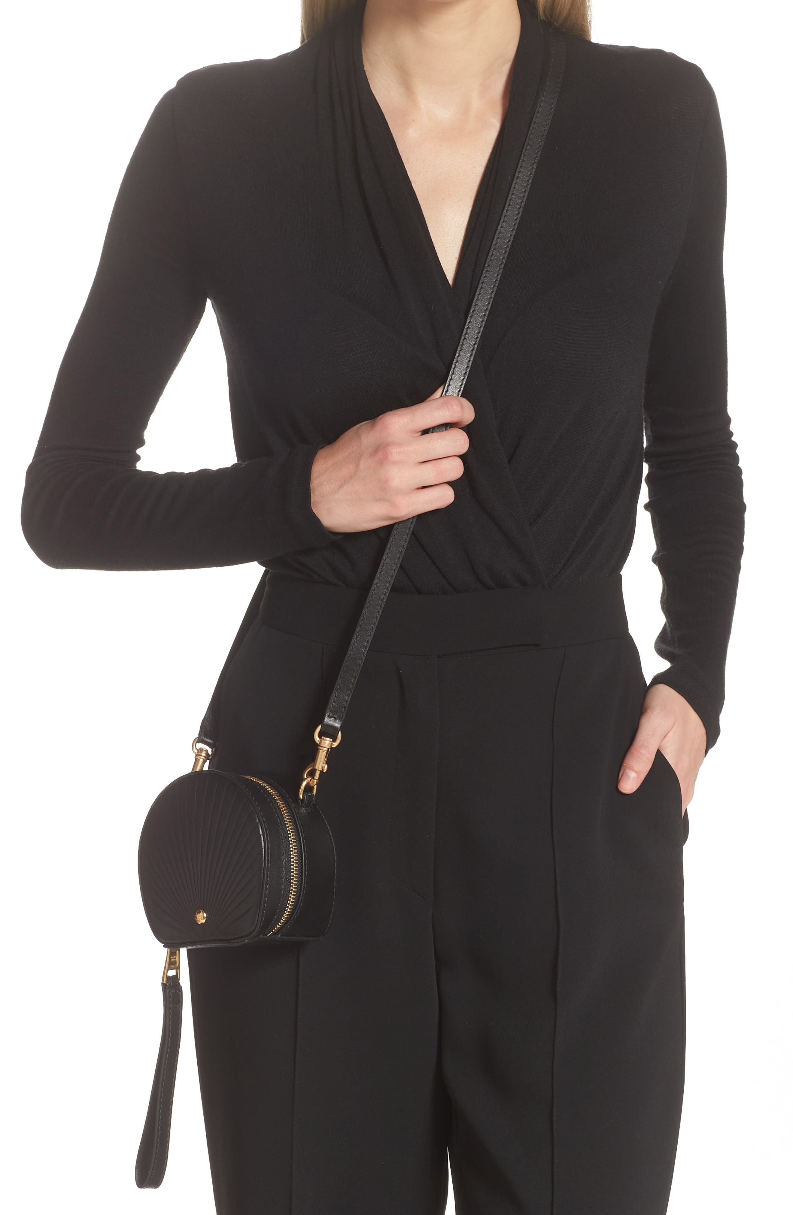 See by Chloé Shell Leather Crossbody Bag, Alternate, color, 