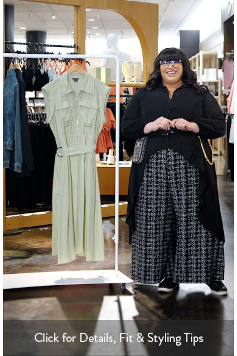 Cap Sleeve Utility Zip Midi Shirtdress video