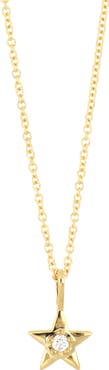 Bony Levy Kids' 18K Gold Single Diamond Star Pendant Necklace (Nordstrom Exclusive)