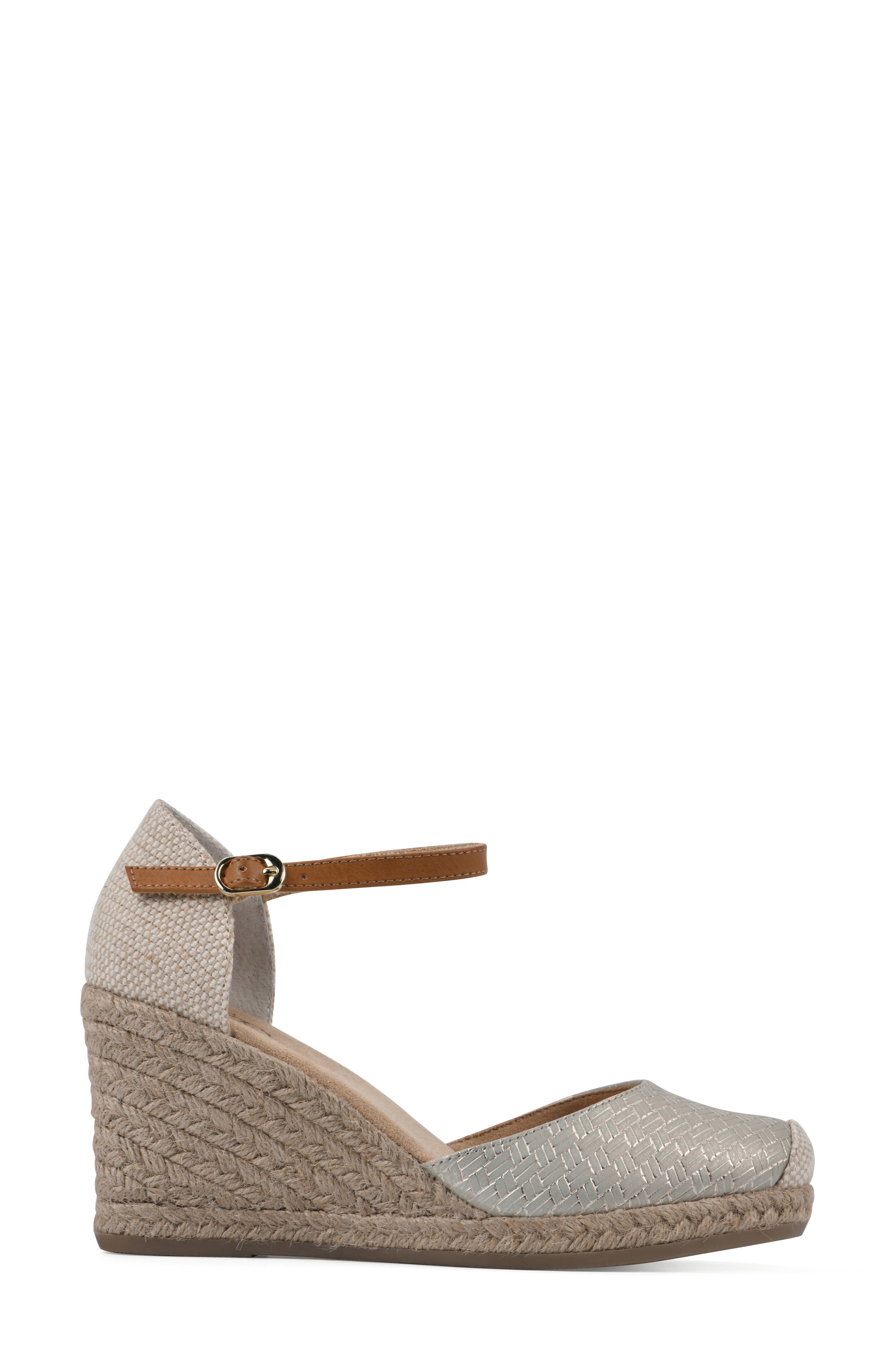 Mamba Espadrille Wedge Sandal - Wide Width, Alternate, color, GOLD/ METALLIC/ SMOOTH