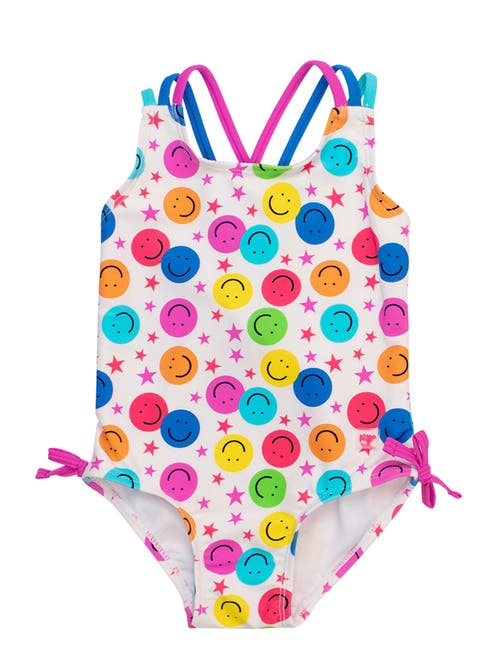 RUFFLEBUTTS RUFFLEBUTTS GIRLS UPF50+ SUN PROTECTED CROSS-BACK ONE PIECE