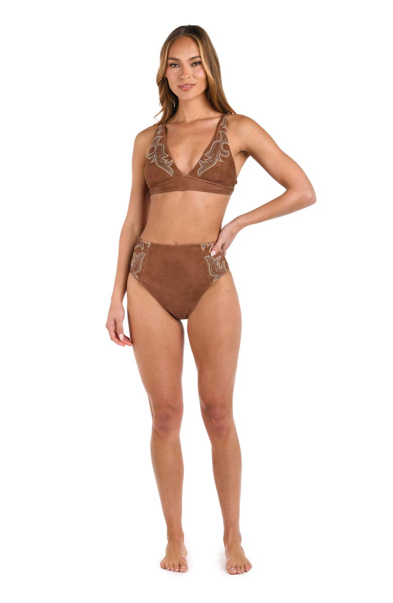 L'AGENCE Vanessa Bolero Bikini Bottoms, Alternate, color, Bronze