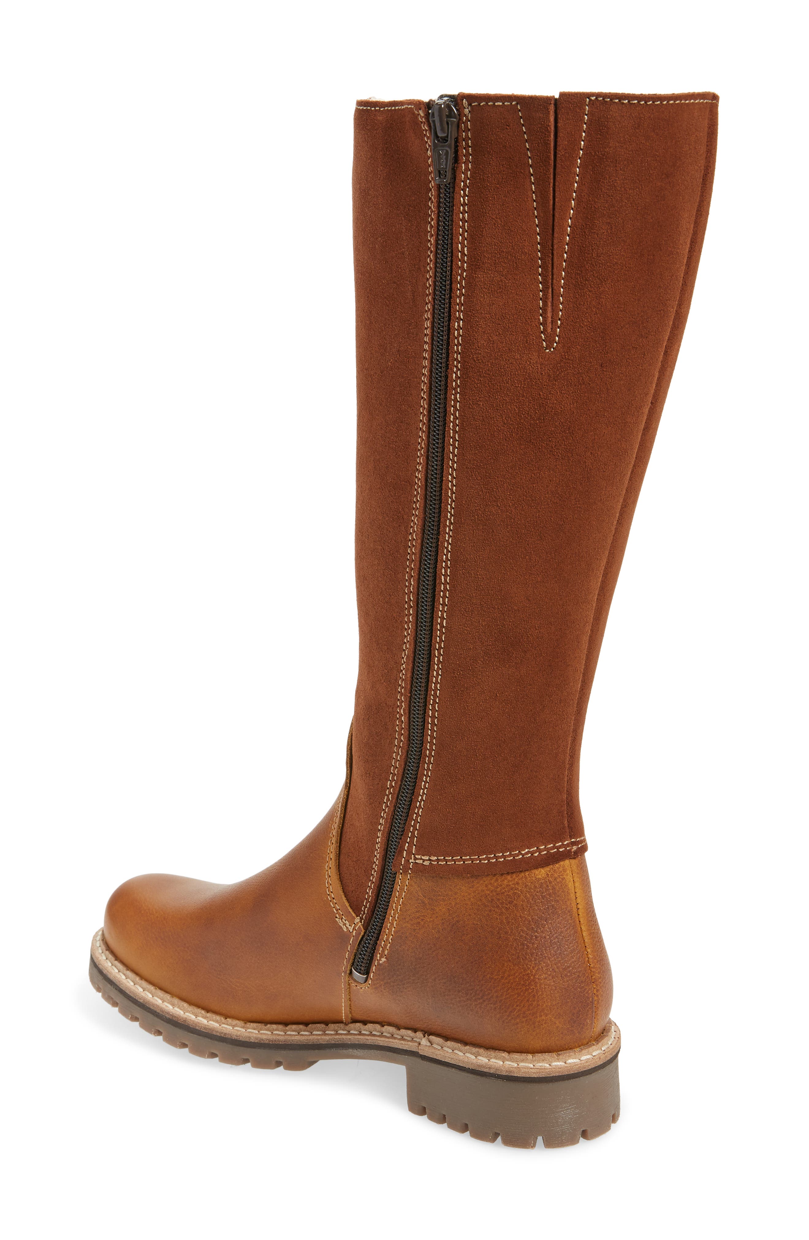 Hudson Waterproof Boot, Alternate, color, COGNAC LEATHER