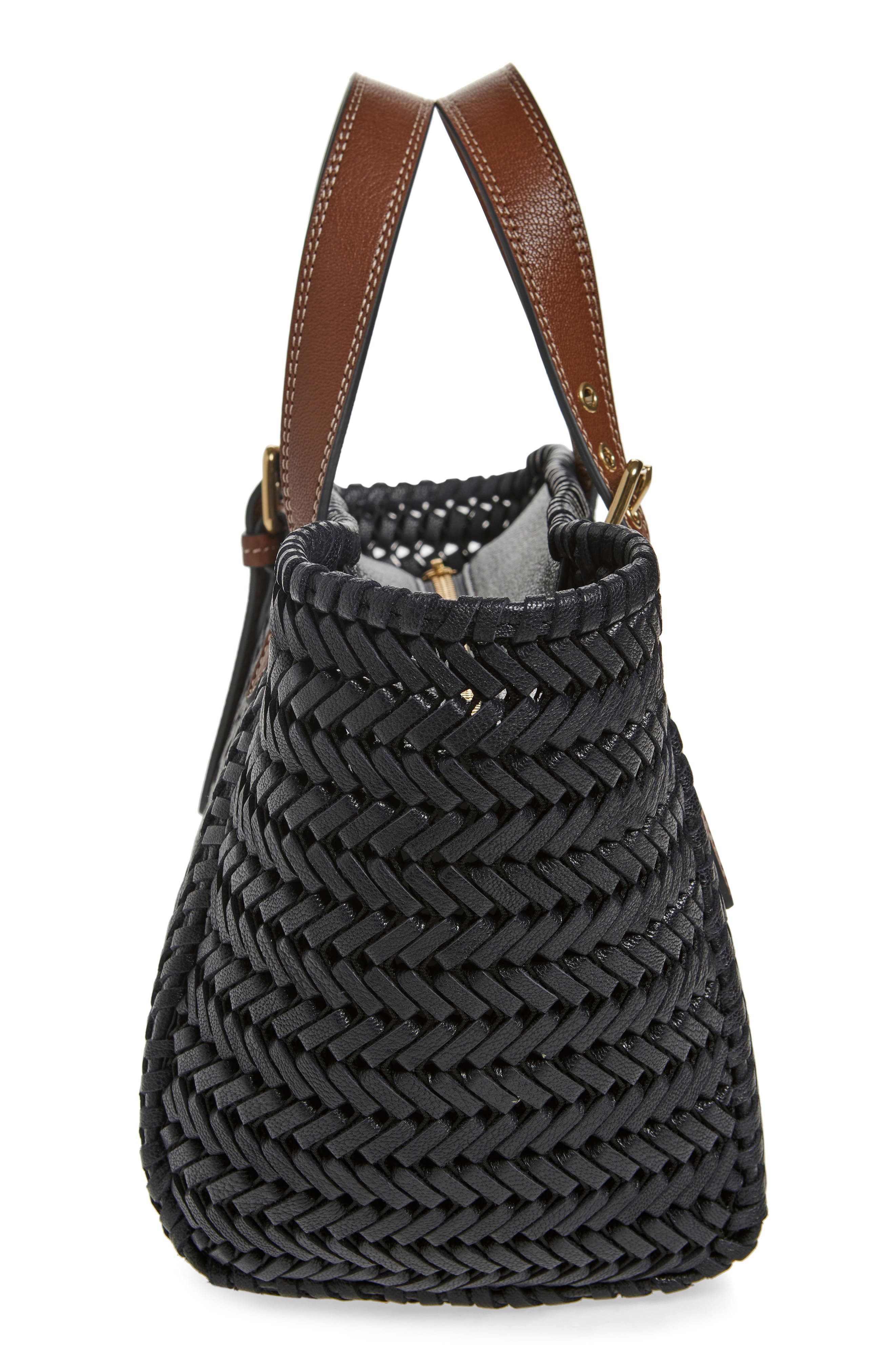 Anya Hindmarch Small The Neeson Herringbone Woven Leather Tote, Alternate, color, 