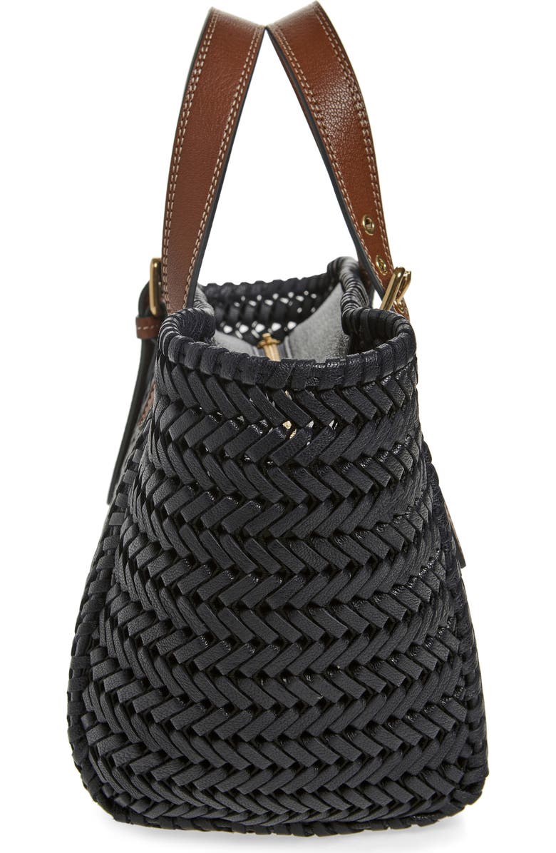 Anya Hindmarch Small The Neeson Herringbone Woven Leather Tote, Alternate, color,