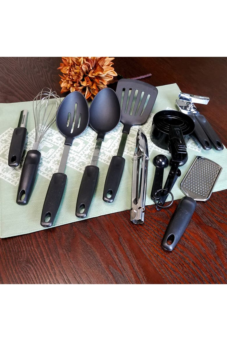 Total Kichen Chefs Better Basics 18-Piece Gadgets and Tools Combo Set, Alternate, color, Black