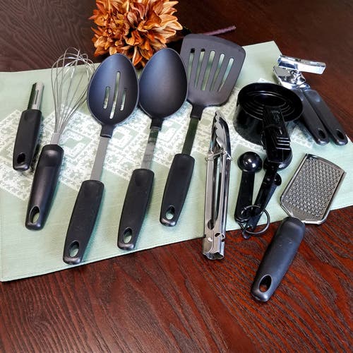 Gibson Home Total Kichen Chefs Better Basics 18pc Gadgets And Tools Set In Black