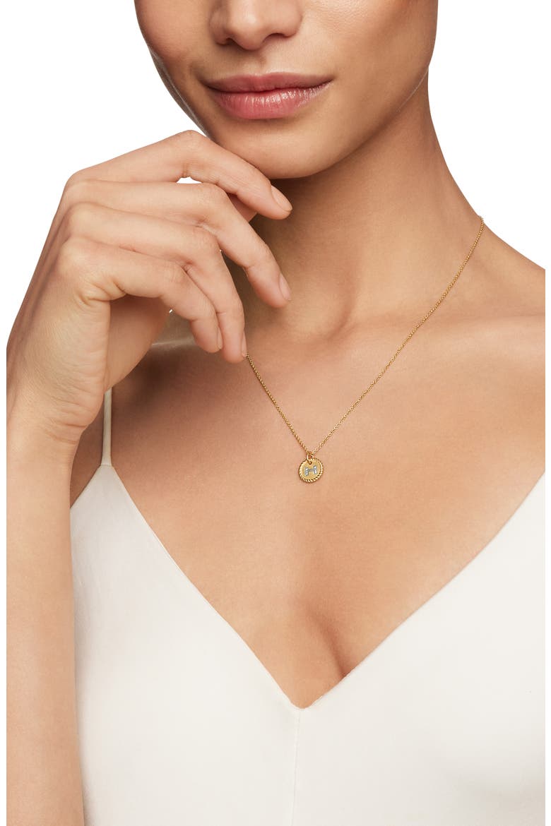Cable Collectibles Diamond Initial Pendant Necklace, Alternate, color, H