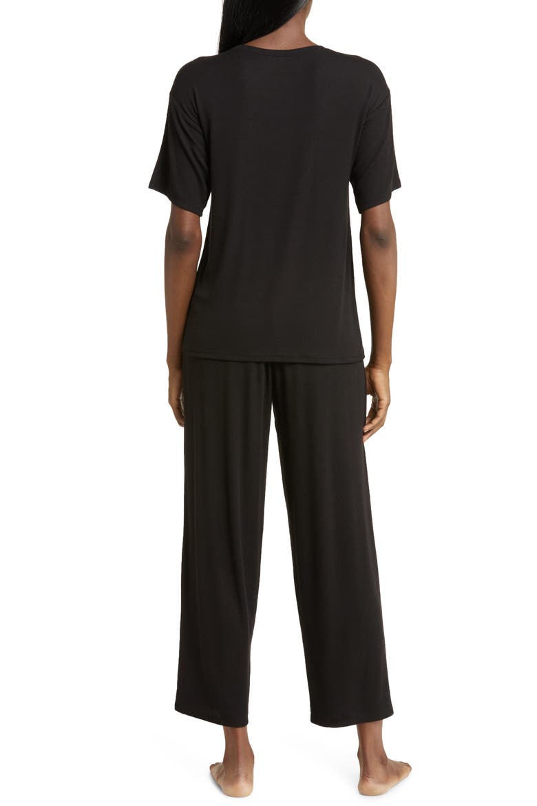 Moonlight Eco Easy Rib Pajamas, Alternate, color, BLACK