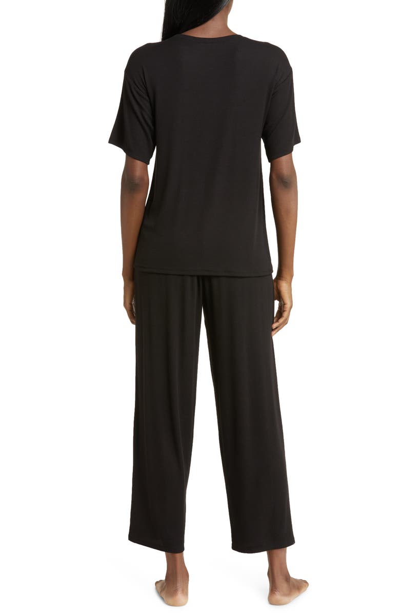 Nordstrom Moonlight Eco Easy Rib Pajamas, Alternate, color, Black
