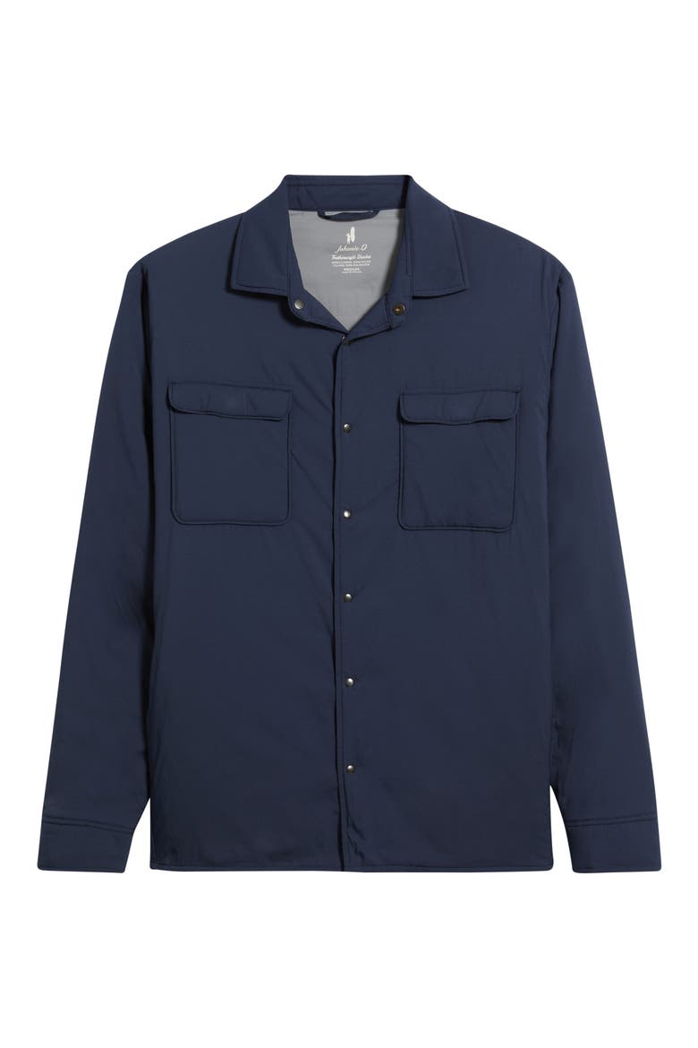 Denzel Featherweight Nylon Snap-Up Shirt Jacket, Alternate, color, WAKE