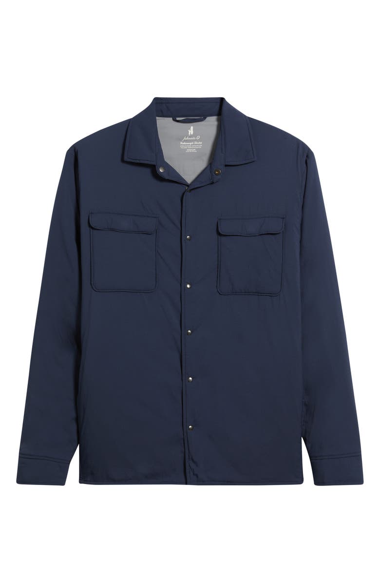 johnnie-O Denzel Featherweight Nylon Snap-Up Shirt Jacket, Alternate, color, Wake