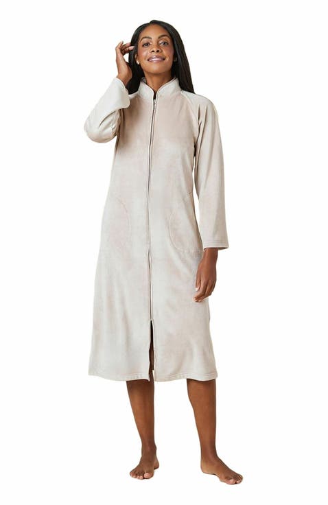 Serenity Mandarin Collar Zip Robe