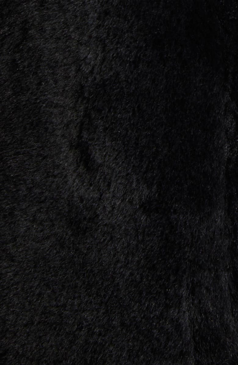 TOTEME Collarless Genuine Shearling Coat, Alternate, color, Black